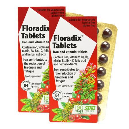 salus铁元片剂floradixiron孕妇补铁血营养片红铁84粒